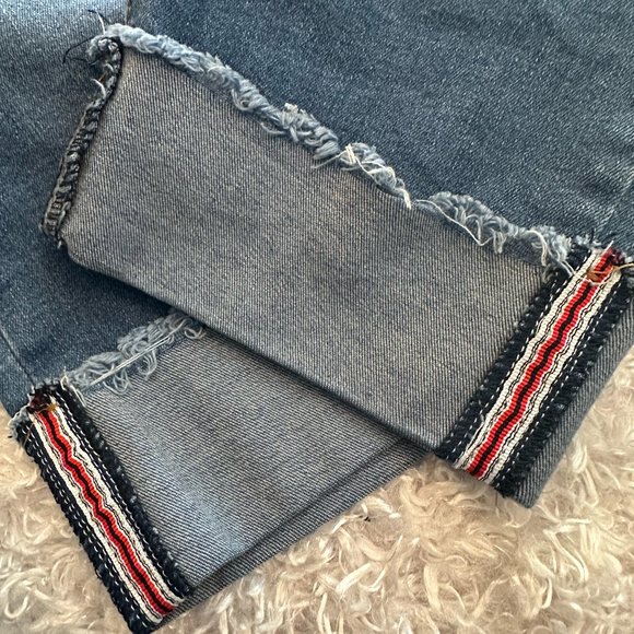 Sandpiper Cropped Striped Cuff Jeans Womens Size 10P - Picture 5 of 5